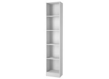 Libreria in legno 5 ripiani colore bianco 40x26x203 cm
