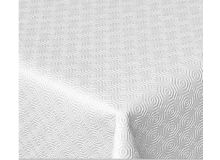 Tovaglia mollettone in pvc e jearsy cotone h 138 cm colore bianco