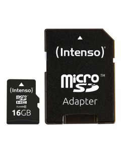 INTENSO MICRO SDHC 16GB CLASSE 10 + ADATTATORE SD