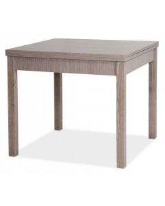 Tavolo allungabile in legno colore larice grigio 90/180x90x79 cm