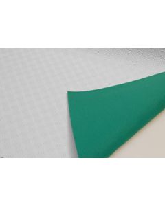Tovaglia mollettone in pvc e jearsy cotone h 138 cm colore bianco/verde