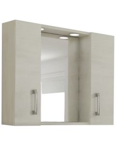 Specchio da bagno MOD.960 Con 2 ante Rovere/Bianco