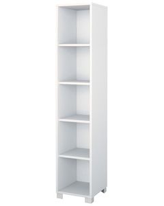 Libreria in legno 4 ripiani colore bianco 37x41x183 cm