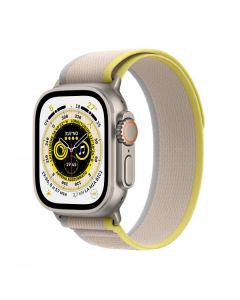 APPLE WATCH ULTRA GPS + CELLULAR, 49MM TITANIUM CASE WITH YELLOW/BEIGE TRAIL LOOP -M/L