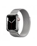 APPLE WATCH SERIES 7 GPS + CELLULAR 41MM SILVER STAINLESS STEEL CASE WITH SILVER MILANESE LOOP