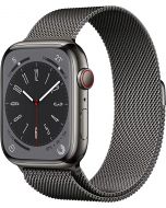 APPLE WATCH SERIES 8 GPS + CELLULAR 45MM GRAPHITE STAINLESS STEEL CASE WITH GRAPHITE MILANESE LOOP